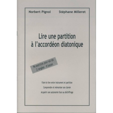 Milleret | Pignol - Lire une partition a l'accordéon diatonique